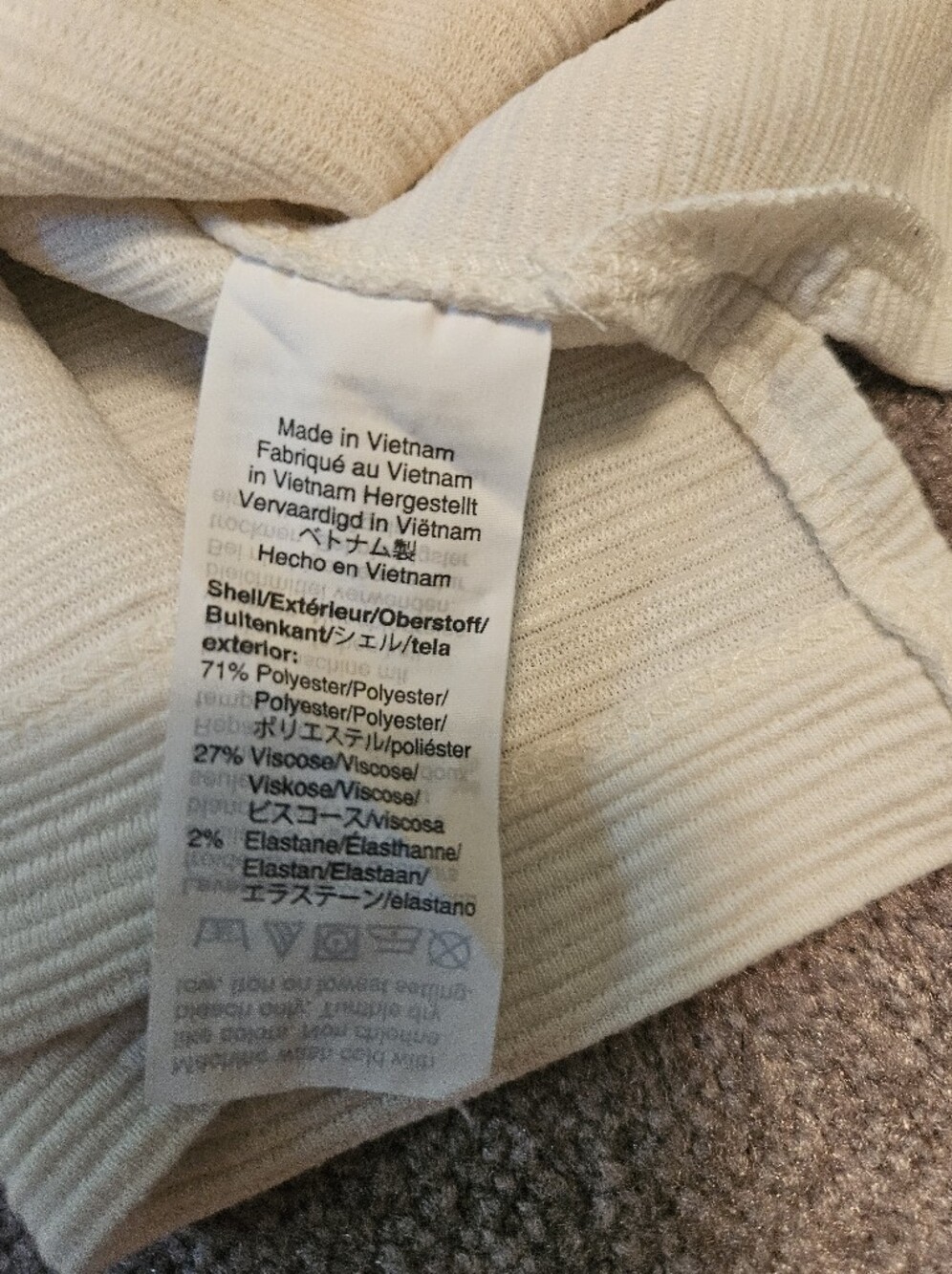 J. Crew Cream Ribbed Cropped Tank - Picture 3 of 4